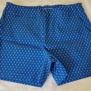 Blue Patterned Women's Shorts